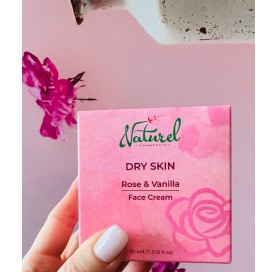 Rose & Vanilla Face Cream, Dry Skin